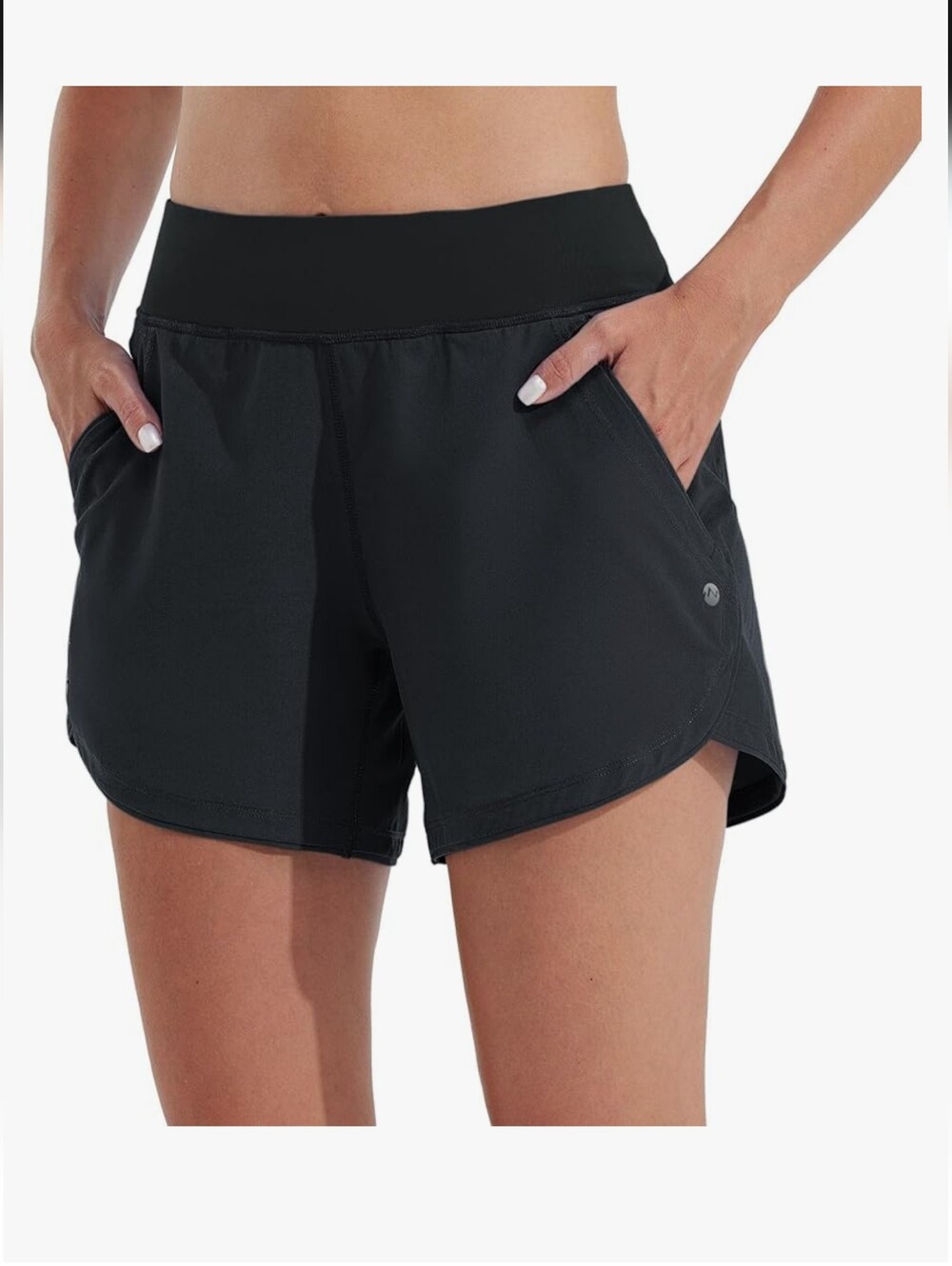 Willit NWOT Swim Board Shorts UPF 50+ High Waisted Swimming - 3" - BLACK XS